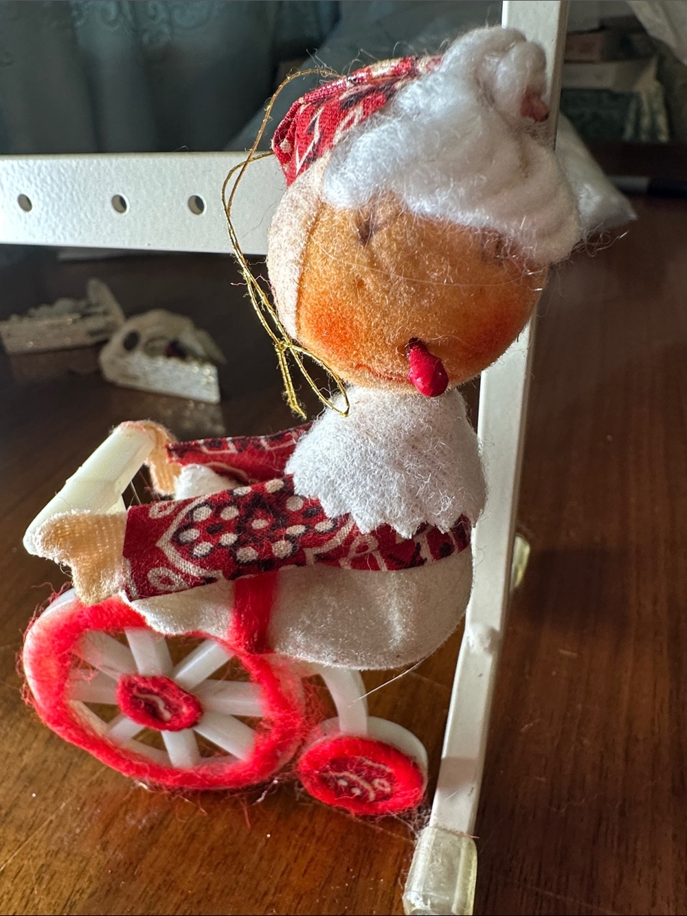 Vintage Clown Riding a Plastic‎ Tricycle Ornament